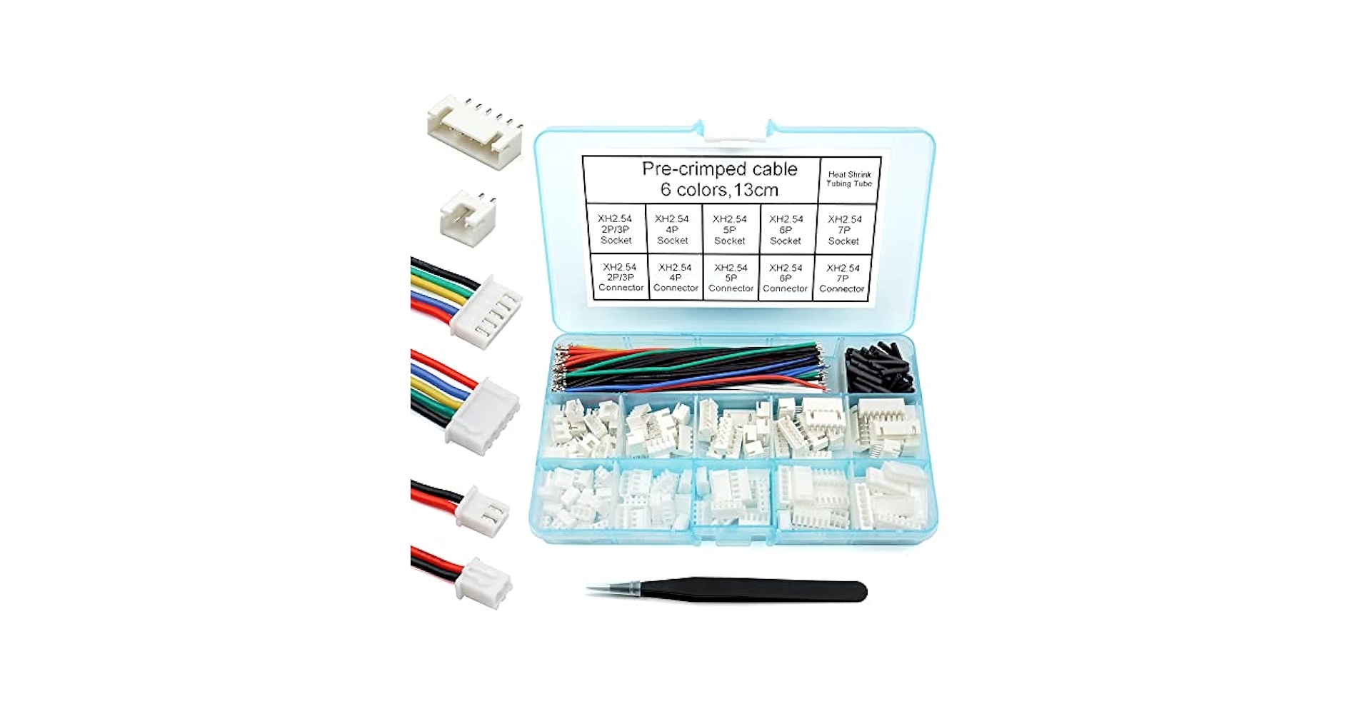 x105x様 Amazon.com: XH 2.54mm Connector Kit with pre-Crimped Cable